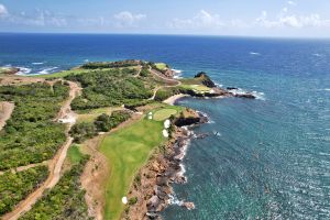 Cabot Saint Lucia (Point Hardy) 15th Approach Aerial